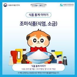 식품 통계 이야기 ‘조미식품(식염, 소금)’ 편_표지사진