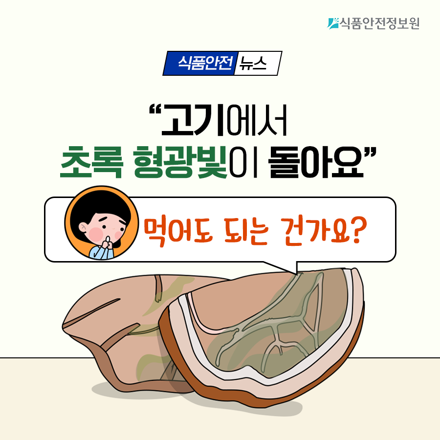 [식품안전뉴스] 고기에서 초록 형광빛이 돌아요, 먹어도 되는 건가요? 사진_1